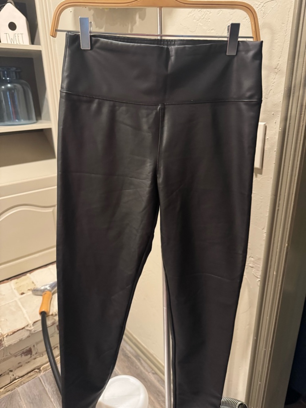 Black Faux Leather Leggings